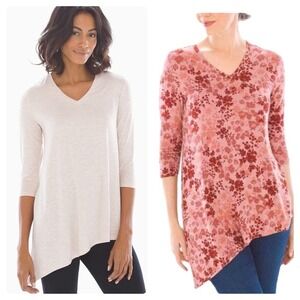 SOMA NWT Bundle Asymmetrical Tunic Tees Lot of Two Size Large